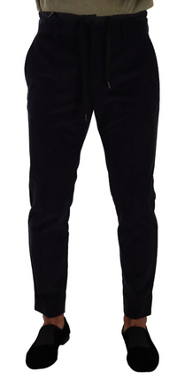 Thumbnail for Slim Fit Luxe Corduroy Pants in Dark Blue