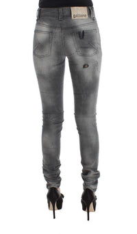 Thumbnail for Chic Gray Slim Fit Designer Jeans