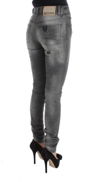 Thumbnail for Chic Gray Slim Fit Designer Jeans