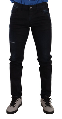 Thumbnail for Elegant Slim Fit Skinny Jeans in Dark Blue