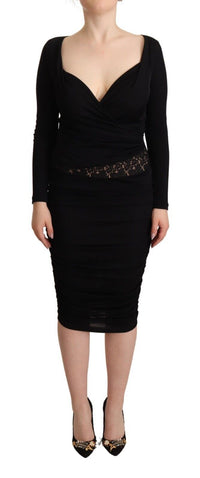 Thumbnail for Elegant Black Sheath Dress with Sweetheart Neckline