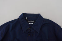 Thumbnail for Elegant Blue Slim Fit Cotton Dress Shirt