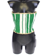 Thumbnail for Green Striped Corset  Woven Raffia Waist Belt