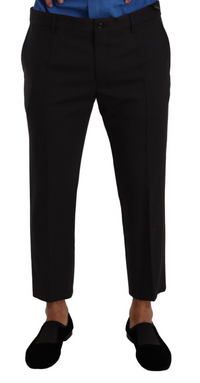 Thumbnail for Elegant Cropped Wool Stretch Pants