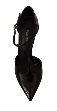 Thumbnail for Elegant Black Leather T-Strap Heels Sandals