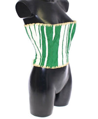 Thumbnail for Green Striped Corset  Woven Raffia Waist Belt