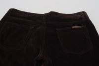 Thumbnail for Elegant Brown Silk Blend Trousers