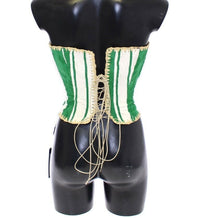 Thumbnail for Green Striped Corset  Woven Raffia Waist Belt