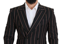 Thumbnail for Elegant Slim Fit Double-Breasted Black Blazer