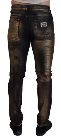 Thumbnail for Elegant Black Gold Dust Jeans