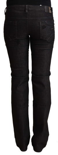 Thumbnail for Black Cotton Low Waist Skinny Jeans
