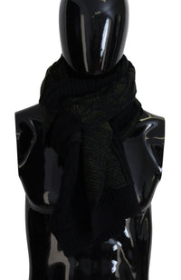 Thumbnail for Elegant Wool Scarf in Black & Green