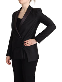 Thumbnail for Elegant Black Double-Breasted Blazer