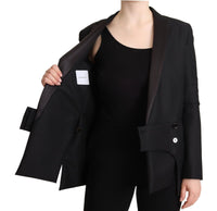 Thumbnail for Elegant Black Double-Breasted Blazer