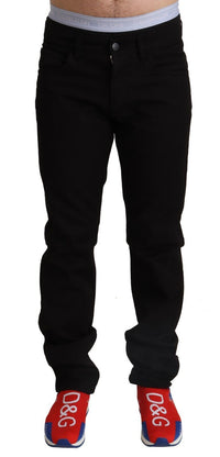 Thumbnail for Elegant Skinny Black Cotton Pants