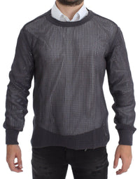 Thumbnail for Purple Runway Netz Pullover Netted Sweater