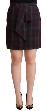 Thumbnail for Elegant High Waisted Checkered Skirt