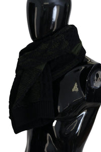 Thumbnail for Elegant Wool Scarf in Black & Green