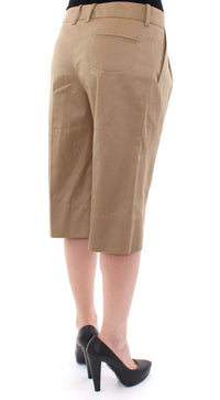 Thumbnail for Elegant Beige Cotton Shorts for Women