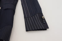 Thumbnail for Navy Blue Double Breasted Slim Fit Blazer