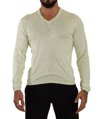 Thumbnail for Elegant Silk V-Neck Pullover Sweater