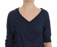 Thumbnail for Elegant Deep V-Neck Sweater in Blue