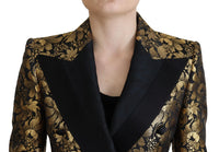 Thumbnail for Elegant Black and Gold Floral Jacket