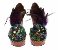 Thumbnail for Crystal Enchanted Ankle Strap Sandals