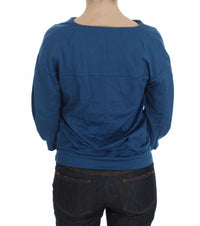 Thumbnail for Elegant Deep V-Neck Sweater in Blue