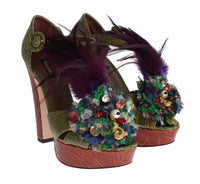 Thumbnail for Crystal Enchanted Ankle Strap Sandals