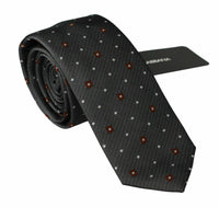 Thumbnail for Elegant Gray Patterned Silk Blend Neck Tie