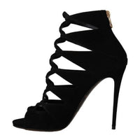 Thumbnail for Chic Suede Ankle Strap Heel Sandals
