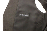 Thumbnail for Gray Wool Stretch Dress Vest Jacket Blazer