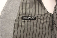 Thumbnail for Gray Cotton Stretch Dress Vest Blazer