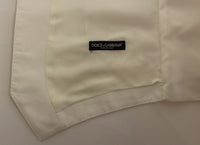 Thumbnail for White Cotton Silk Blend Dress Vest Blazer