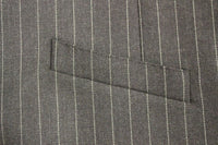 Thumbnail for Gray Striped Wool Logo Vest Gilet Weste