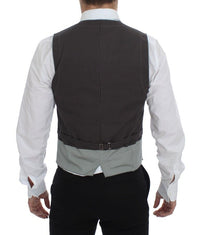 Thumbnail for Gray Polka Dot Dress Vest Gilet Weste