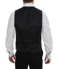 Thumbnail for Gray Striped Wool Logo Vest Gilet Weste