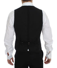 Thumbnail for Black Wool Formal Dress Vest Gilet Jacket