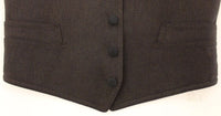 Thumbnail for Brown Cotton Blend Dress Vest Gilet