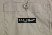 Thumbnail for Beige Cotton Slim Fit Button Front Dress Vest