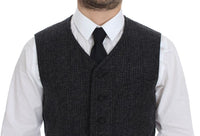 Thumbnail for Gray Wool Blend Vest Gilet Weste