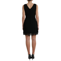 Thumbnail for Black Lace Sheath A-line Mini SARTORIA Dress