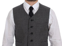 Thumbnail for Gray Cotton Blend Logo Vest Gilet Weste