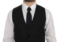 Thumbnail for Black Wool Formal Dress Vest Gilet Weste