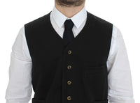 Thumbnail for Black Cotton Blend Dress Vest Gilet