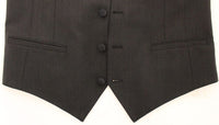 Thumbnail for Gray Wool Stretch Dress Vest Blazer