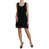 Thumbnail for Black Lace Sheath A-line Mini SARTORIA Dress