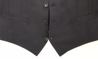 Thumbnail for Blue Cotton Stretch Dress Vest Blazer