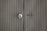 Thumbnail for Black Striped Wool Single Breasted Vest